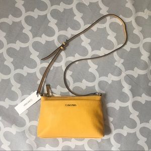 Calvin Klein Yellow Crossbody Purse Handbag